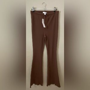 TOPSHOP Ribbed flare leggings